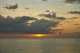 海灘,景觀,背景