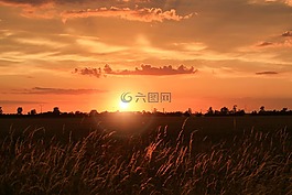 日落,abendstimmung,余輝