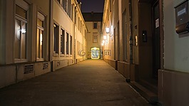 夜,城市,鎮