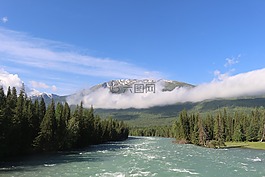 雪山,河流,风景