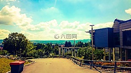 景觀,離,夏季