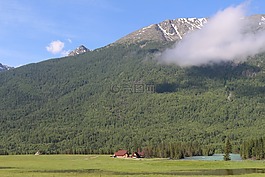 雪山,草原,風(fēng)景