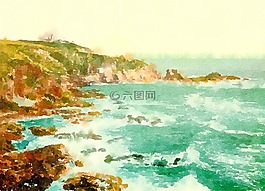 水彩,畫,現(xiàn)場