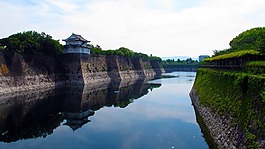 護城河,大阪城堡,日本