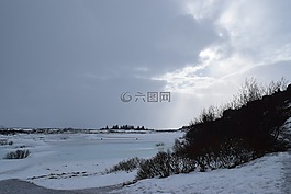 冰島,雪,景觀