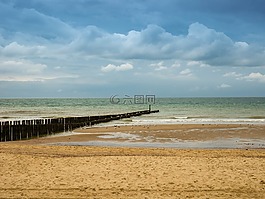 海灘,海,水
