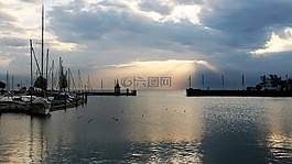 黎明,日出,秋