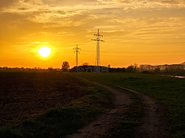 日落,太陽,黃昏