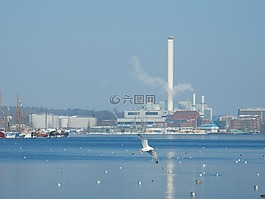 冬天,弗伦斯堡,端口