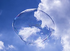 肥皂泡沫,天空,藍(lán)色