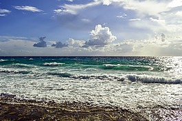 海景,海,波