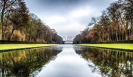 城堡,公園,鏡像