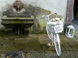 婚禮,自行車,白