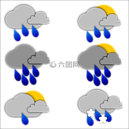 象形圖,天氣,雨