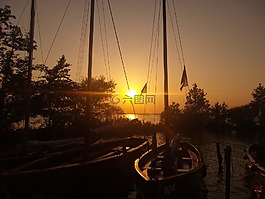 日落,abendstimmung,落山的太阳