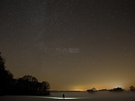 明星,夜,光