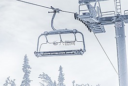 chairlift,冬天,雪