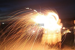 煙花,火花,度假