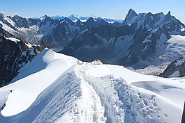 勃朗峰,攀登,雪