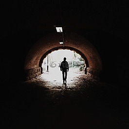 隧道,男子,家伙