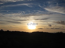 abendstimmung,日落,云