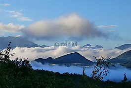 霧,云海,景觀