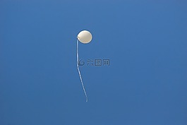 氣球,白,天空
