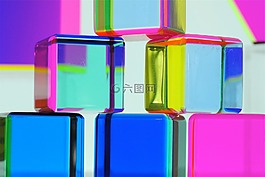 立方體,廣場,顏色