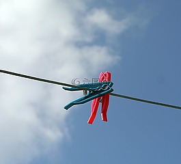 晒衣绳,洗衣,clothespins