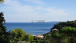 查看,海,景觀
