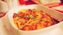 烤宽面条,食品,晚餐