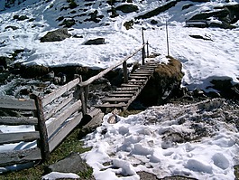 橋,冬天,雪