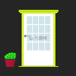 門,花盆,前門