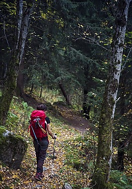 徒步旅行,體育,山