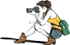 相機(jī),女性,女孩