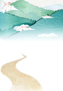清新藍(lán)色云朵父親節(jié)背景圖