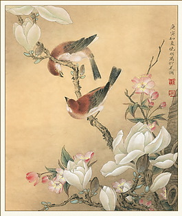 國畫 黃鸝
