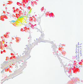 國畫   黃鸝  002
