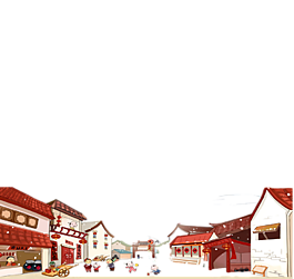 春節插畫場景