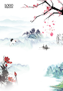 中國風(fēng)水墨風(fēng)景山水畫