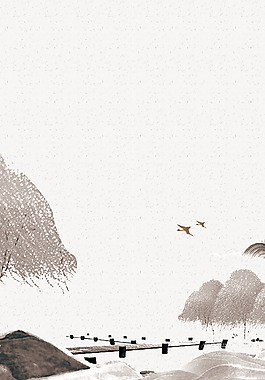 中國(guó)風(fēng)水墨風(fēng)景山水畫