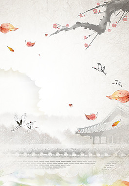 中國風水墨風景山水畫