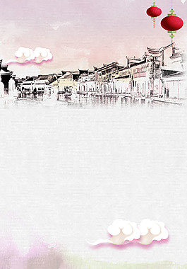 中國(guó)風(fēng)水墨風(fēng)景山水畫