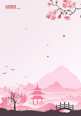 简约水墨山水背景