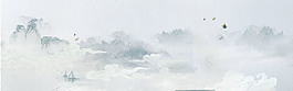山水古風電商背景