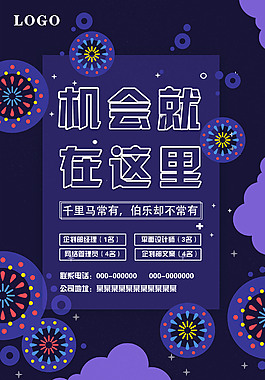 精美招聘海報