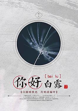精美白露海報