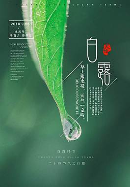 精美白露節(jié)氣海報