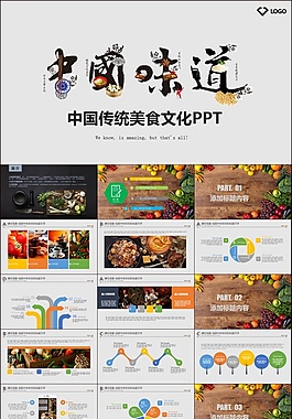 創(chuàng)意中國古典美食文化動態(tài)PPT