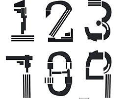 123789数字艺术字AI矢量文件